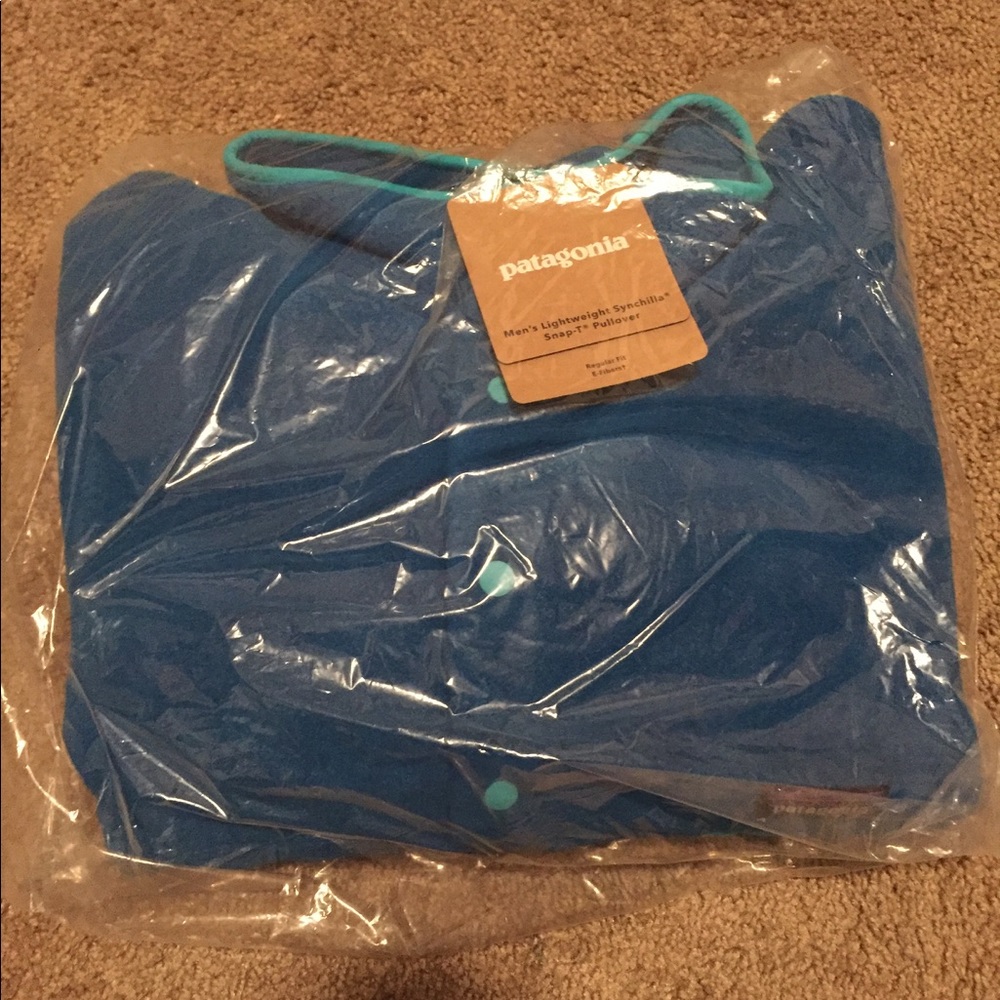 NEW Mens patagonia snap t pullover epic blue - Picture 2 of 2
